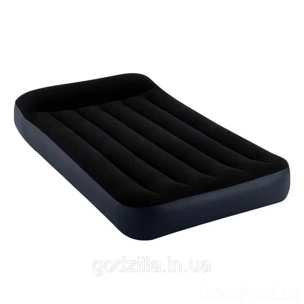 Надувне ліжко-матрас Intex 99 х 191 х 25 см Чорний (64141) від компанії Artiv - Інтернет-магазин - фото 1