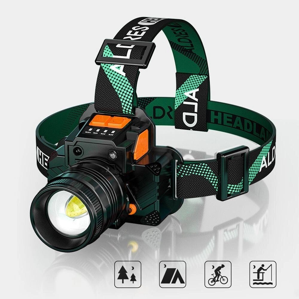 Налобний ліхтар сенсорний світлодіодний заряджуваний LED ZOOM Т50 лер від компанії Artiv - Інтернет-магазин - фото 1