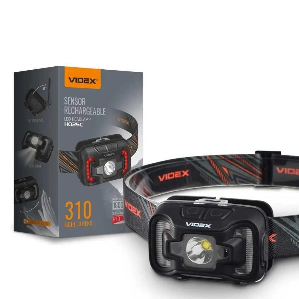 Налобний світлодіодний ліхтарик VIDEX VLF-H025C 310Lm 5000K від компанії Artiv - Інтернет-магазин - фото 1