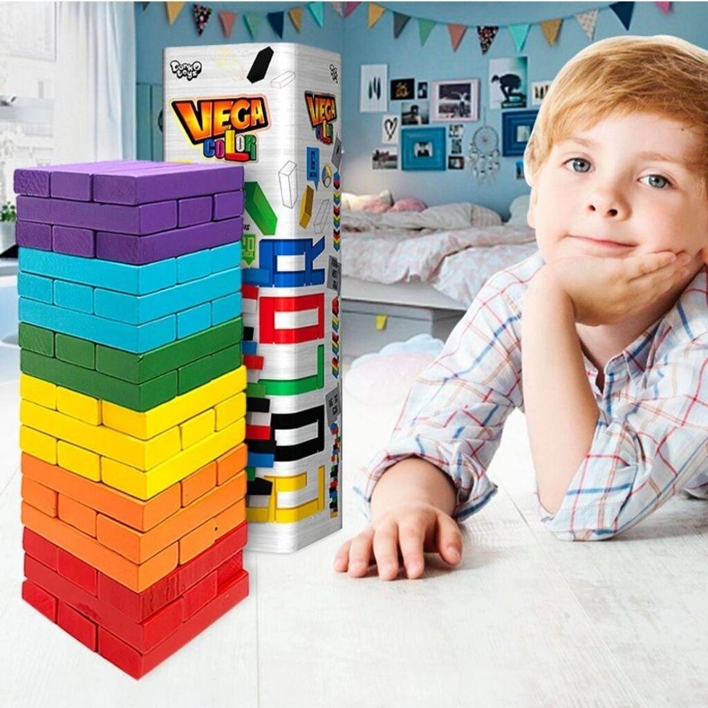 Настільна розвивальна гра Вега башня VEGA COLOR Danko Toys від компанії Artiv - Інтернет-магазин - фото 1