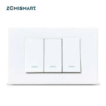 Настінний вимикач Zemismart Tuya з Wi-Fi смарт потрійний від компанії Artiv - Інтернет-магазин - фото 1