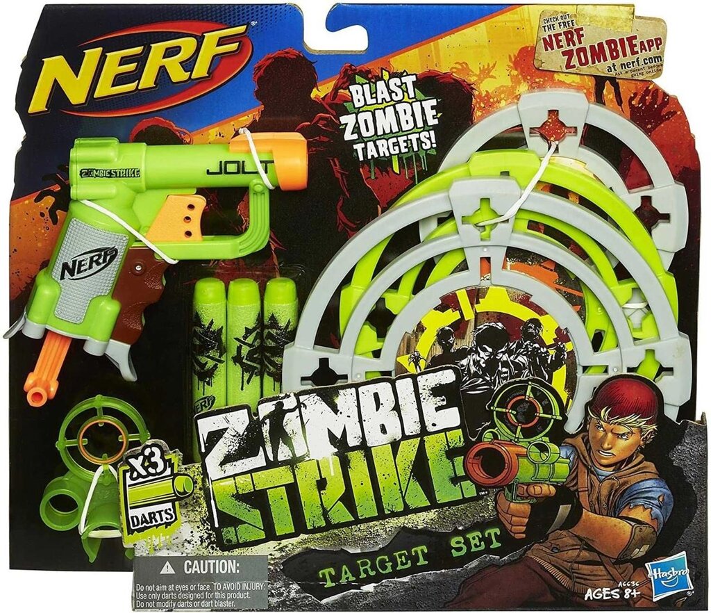 Nerf Zombie Strike, набір бластер із мішенями від компанії Artiv - Інтернет-магазин - фото 1