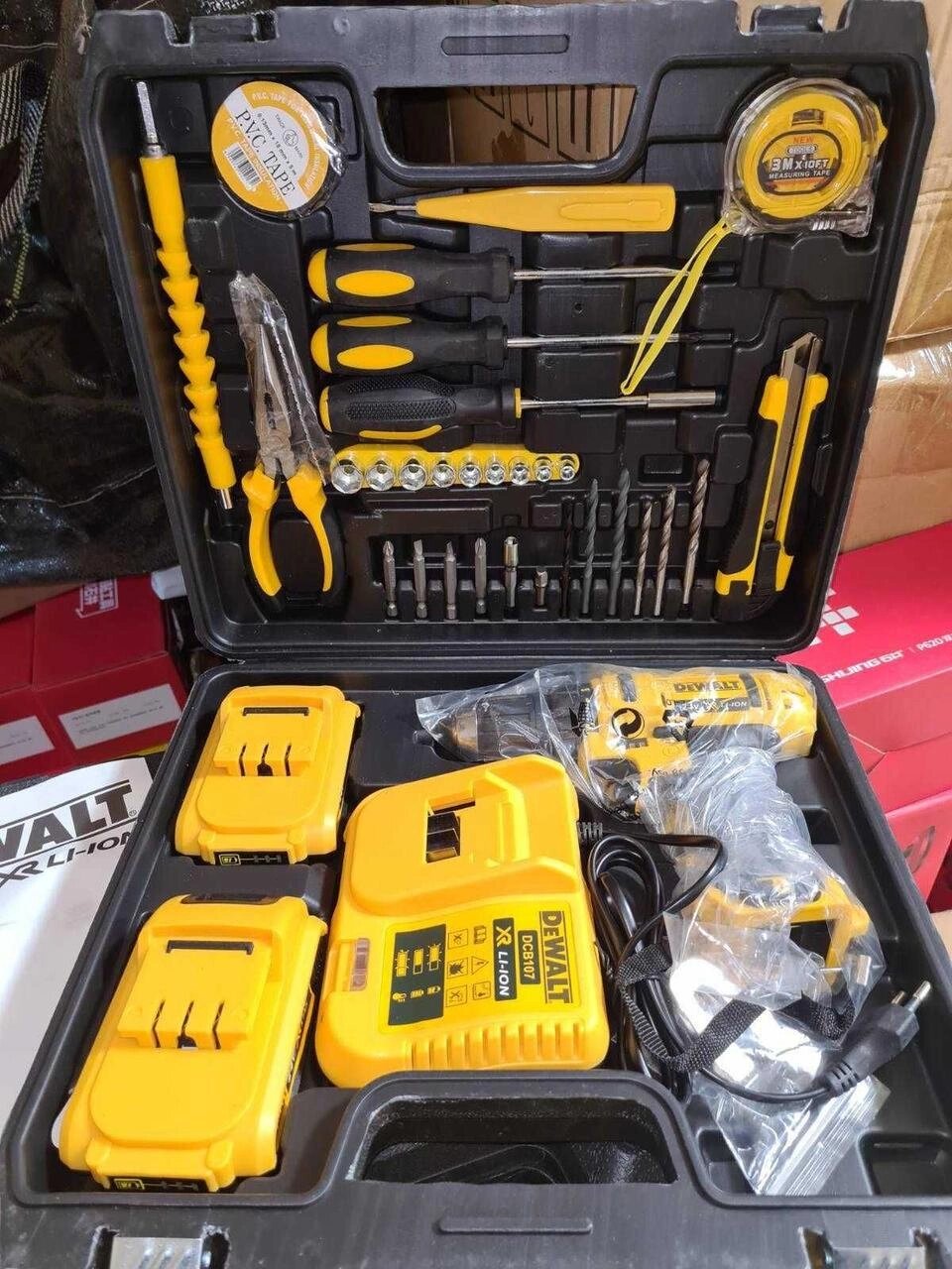 НОВИНКА/Дрель-шуруповерт DeWalt DCB107 24v/5ah з набором/Девольт/ЖМІ від компанії Artiv - Інтернет-магазин - фото 1