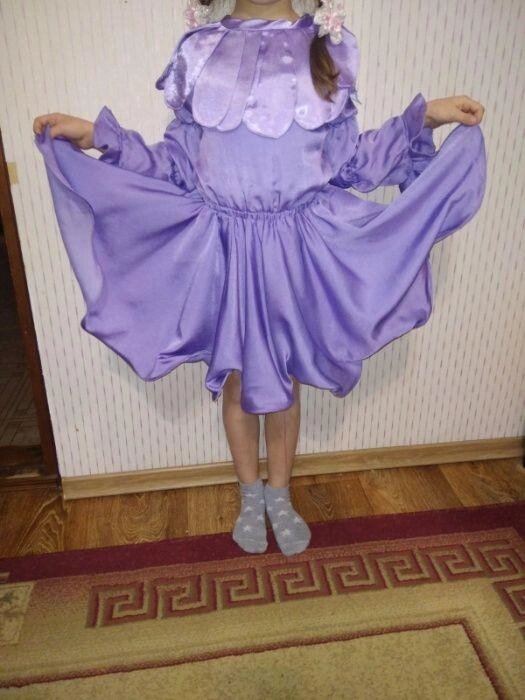 Новорічний костюм плаття квітка Фіолетовий 6-7 років від компанії Artiv - Інтернет-магазин - фото 1