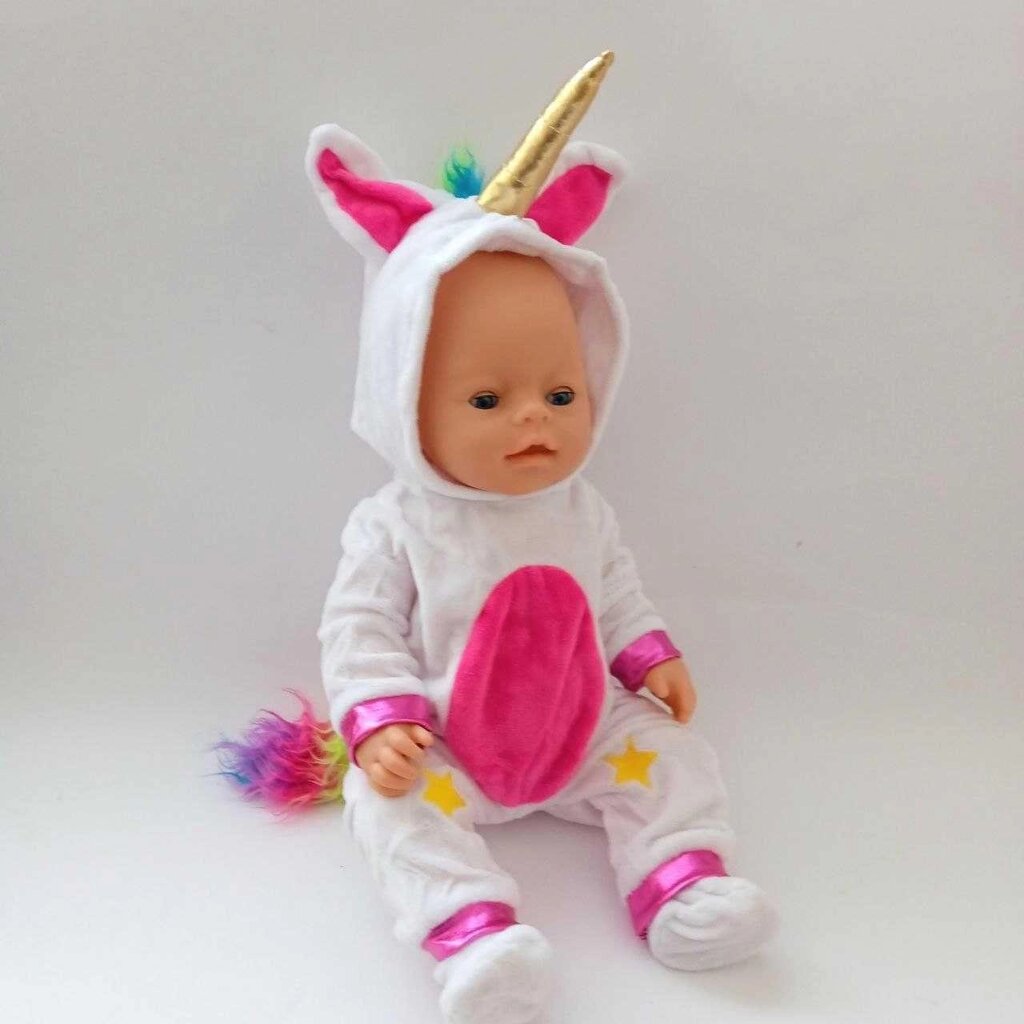 Одяг для ляльки 40 - 43 см Бебі Бона/Baby Born кігуру білий від компанії Artiv - Інтернет-магазин - фото 1