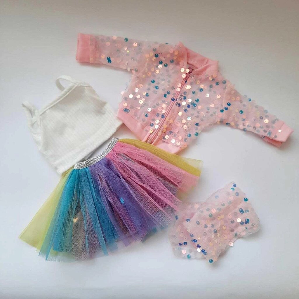 Одяг для ляльки Baby Born/Бобі Борн набір блакитний рожевий від компанії Artiv - Інтернет-магазин - фото 1