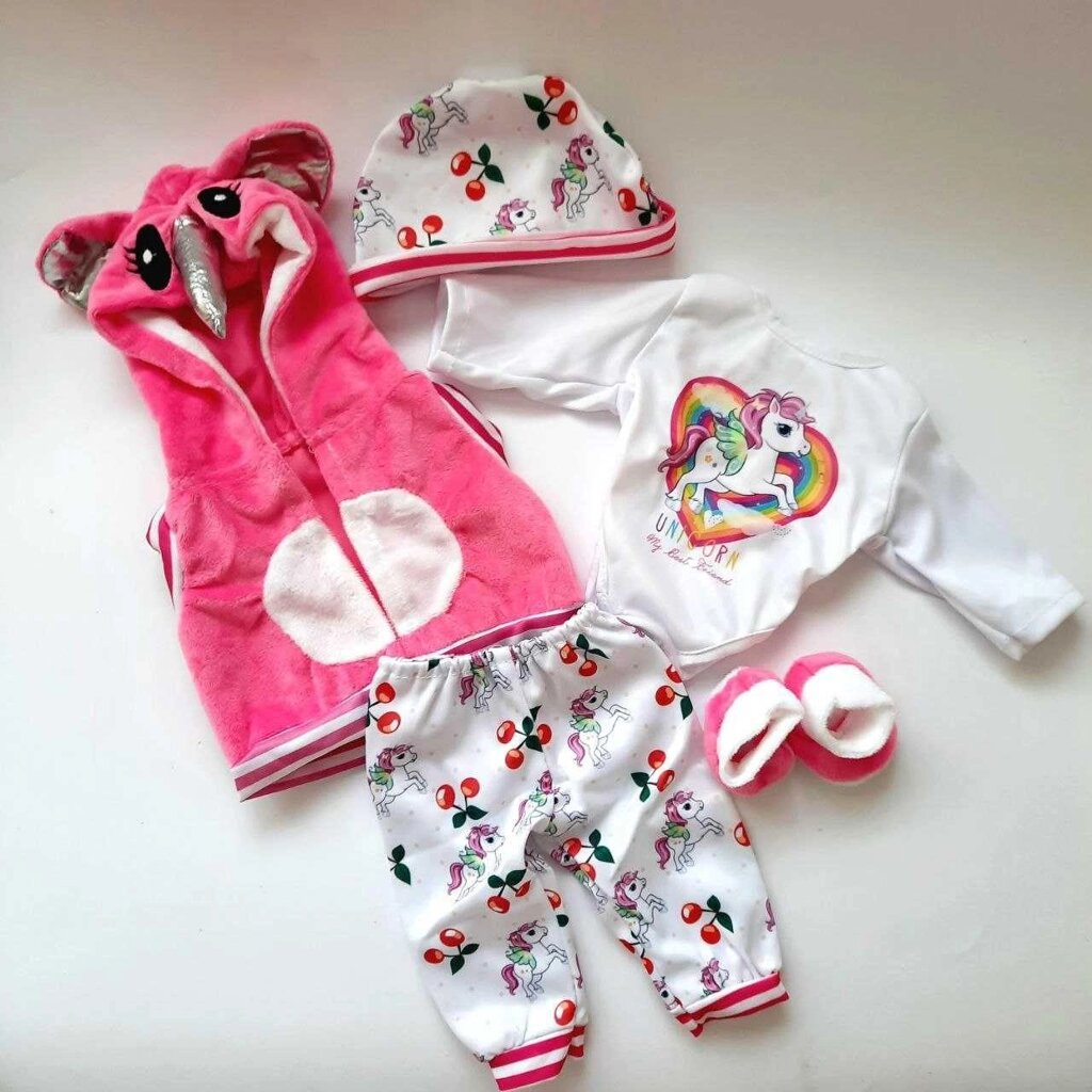 Одяг для ляльки Бебі Борн / Baby Born 40-43 см Набір Рожевий єдиноріг від компанії Artiv - Інтернет-магазин - фото 1