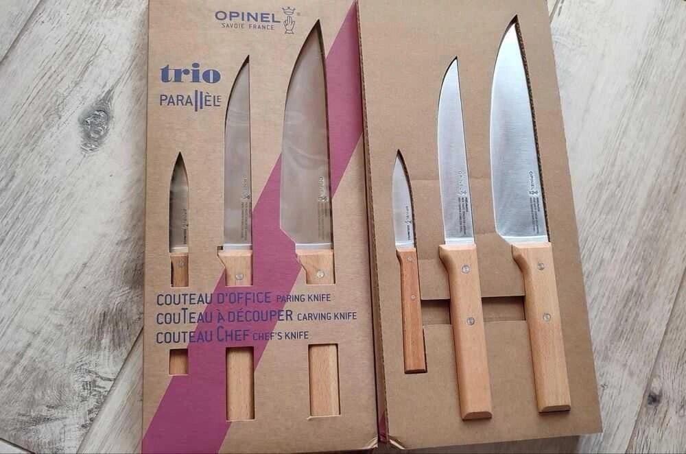 Opinel Classic Trio 001838 набір ножі шеф-кухаря гострі неіржавка сталь ніж від компанії Artiv - Інтернет-магазин - фото 1
