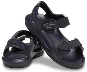 Оригінал! дитячі чорні сандалі crocs kids swiftwater j1 та j2