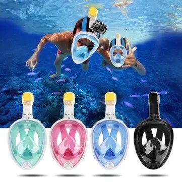Оригінальна повнолицева маска для підводного плавання снорклінгу від компанії Artiv - Інтернет-магазин - фото 1