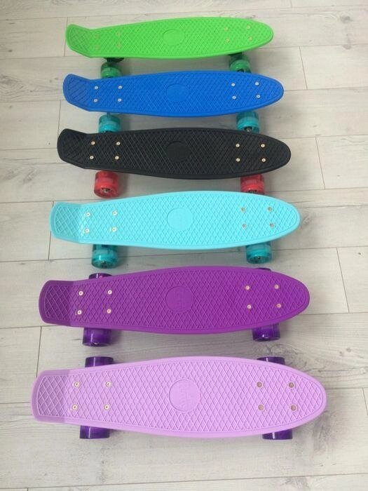 Пеніборд penny board зі світними колесами піні скейт скейтборд від компанії Artiv - Інтернет-магазин - фото 1