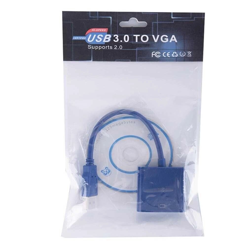 Перехідник зовнішня відеокарта USB 3.0 — VGA D-Sub 1080p FrescoLogic від компанії Artiv - Інтернет-магазин - фото 1