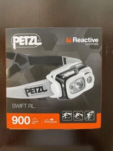 Petzl Swift RL 900лм налобний ліхтар (чорний, жовтогарячий)