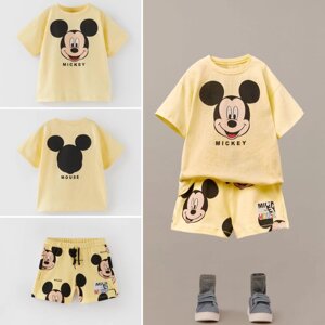 Zara t -Shirt Mickey, шорти {0}} дитячий костюм Zara