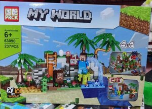 Конструктор My World 63090 Битва в джунглях 237 дет Minecraft