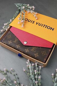 Гаманець NEW 2023 Louis Vuitton, Луї Віттон LUX якість малиновий колір