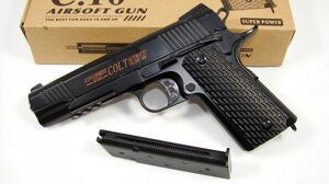 Металевий пістолет (іграшка) Colt Force Rail PRO+ на пластик пульках