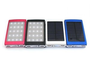 Power Bank 32000 mAh 2 USB ЗАРЯДКА ВІД СОНЦЯ, дуже яскравий ліхтарик LED