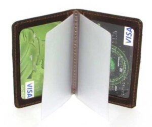 Шкіряна обкладинка з файлами на права, ID паспорт, посвідчення 3 кольори
