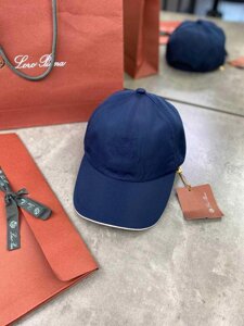 Синя кепка Loro Piana кепка з вишивкою Лоро Піана gu496