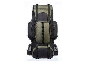 Туристичний рюкзак Amazon Basics з внутр рамою та дощовик зелен 65 л
