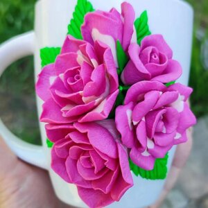Чашка с декором розы