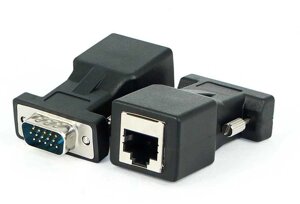 Подовжувач VGA 1080 p extender по витій парі LAN RJ-45 Ethernet до 20 м
