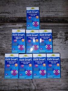 Kids Smart, риб'ячий жир з високим вмістом омега-3 та ДГК