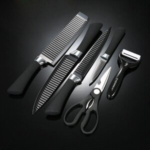 Набір кухонних ножів 6 предметів дуже гострих KING knife set