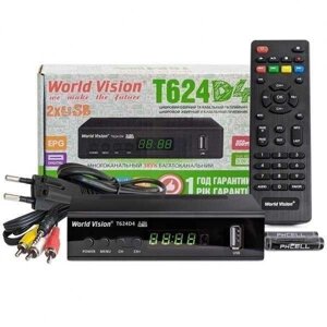 Тиск2, тюнер, приймач World Vision T624D4+2*USB+YouTube+IPTV+Mego