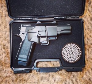 Металевий пістолет з кобурою Іграшковий Кольт Hi-Capa PRO Galaxy G6+
