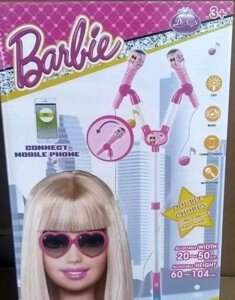 Мікрофон подвійний на стійці Барбі BARBIE DS-005-2J зі світлом 104 см