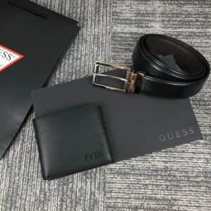Чоловічий подарунковий набір Guess | ремінь , гаманець , ремень і гаманець
