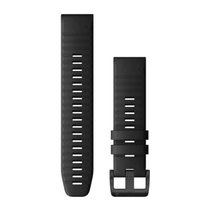 Ремінець Garmin Ремешок для Fenix 6 22mm QuickFit Black Silicone bands (010-12863-00)
