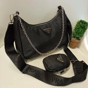 Брендова жіноча сумка Prada клатч 3в1 гаманець Louis Vuitton