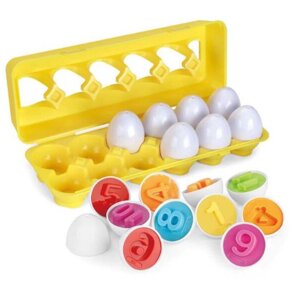 Набір яєць у лотку 12 шт 3D-сортер цифри df12 монтессорі