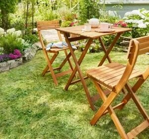 Складний дерев'яний стіл та стільці садові меблі стільці для саду