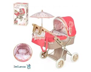 Дитяча коляска для ляльки Мартіна DeCuevas 85033 + мішок, парасолька, кошик