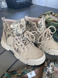 Берці, черевики хакі камуфляж, літнє військове взуття