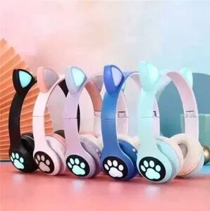 Дитячі Бездротові Bluetooth Навушники CAT "Котячі Вушки" Світяться вушка