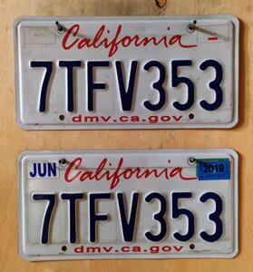 California Каліфорнія Американські ліцензійні знаки Сполучених Штатів