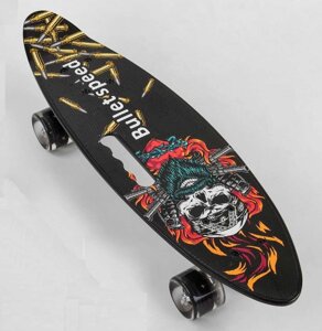 Скейт Best Penny Board LED 60 х 17 см Bullet spead Колеса PU ЛЬВІВ