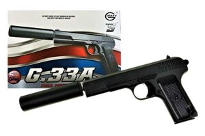 Пістолет Іграшковий ТТ Тульський Токарєва Galaxy G33 з глушником