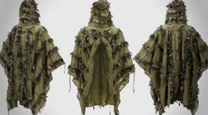 Костюм HELIKON-TEX LEAF GHILLIE PO-LFG-PO пончо-накидка US Woodlland