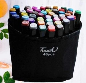 Набір спиртових маркерів фломастерів touch 48 шт. + бонус сумка