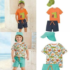 Літній набір: t -сорочки для хлопчика шапка 86/92 98/104 110/116