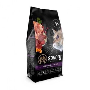 Корм для котів Savory Adult Cat Sterilised Fresh Lamb and Chicken 2кг