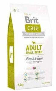 Brit Care Adult Small Breed Lamb &amp, Rice 7,5 кг Корм для соб. дрібний. пір.