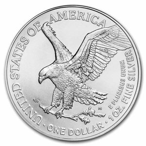 В НАЯВНОСТІ! Інвестиційний долар США Американський орел (тип 2) срібло