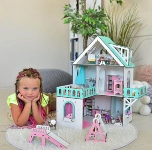 Кукольный домик NestWood+ Покраска+ Мебель! Дом для кукол LOL лол